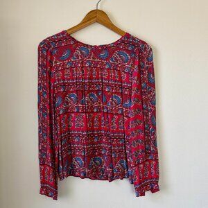 LOFT Petites Blouse with Button Back